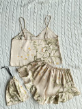 Two Piece Fashionable Printed Shorts Housewear