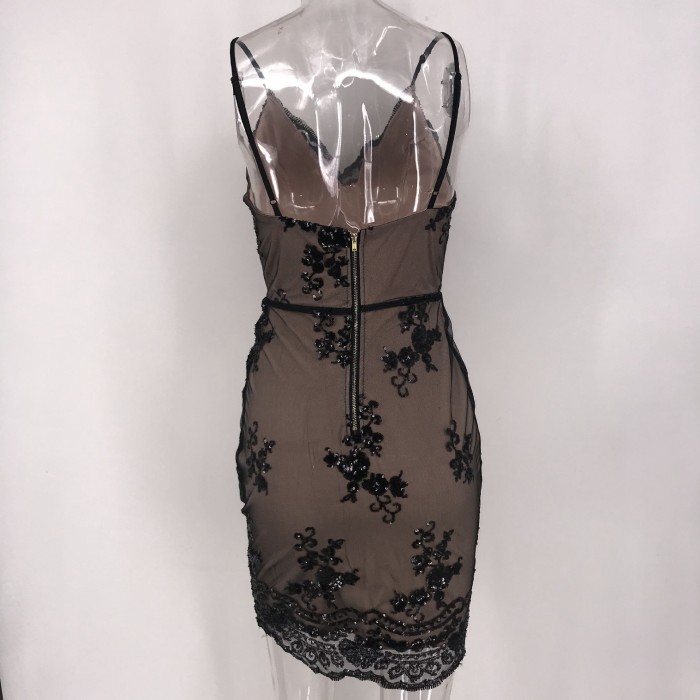Sequin Sleeveless Bodycon Party Dress
