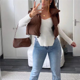 Stand Collar Thickened Cotton Vest Sleeveless Jacket Waistcoat