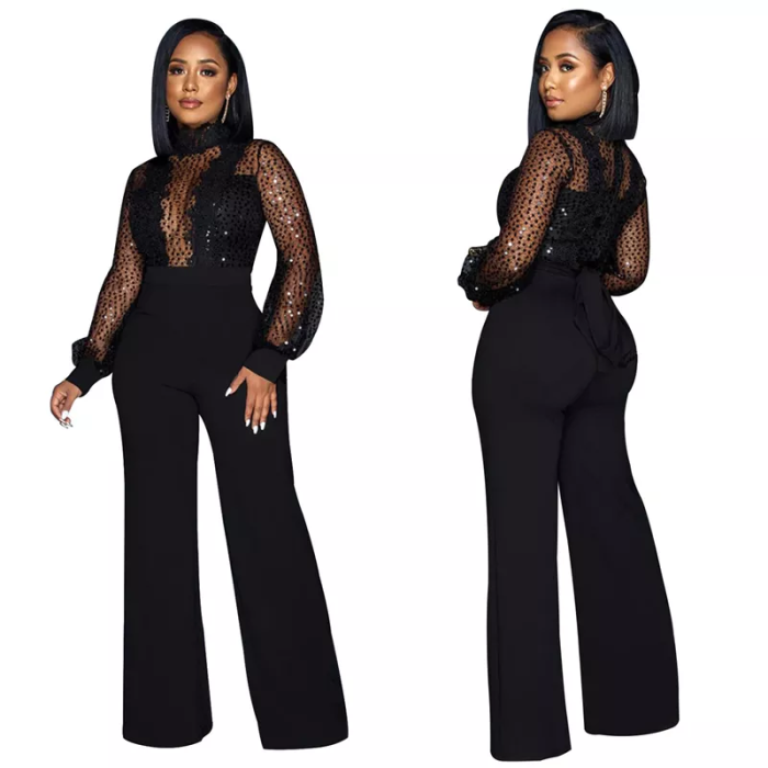Lace Mesh Sexy One Piece Jumpsuit