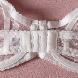 Mesh Sexy Bra And Panty 3 Piece Lingerie Set