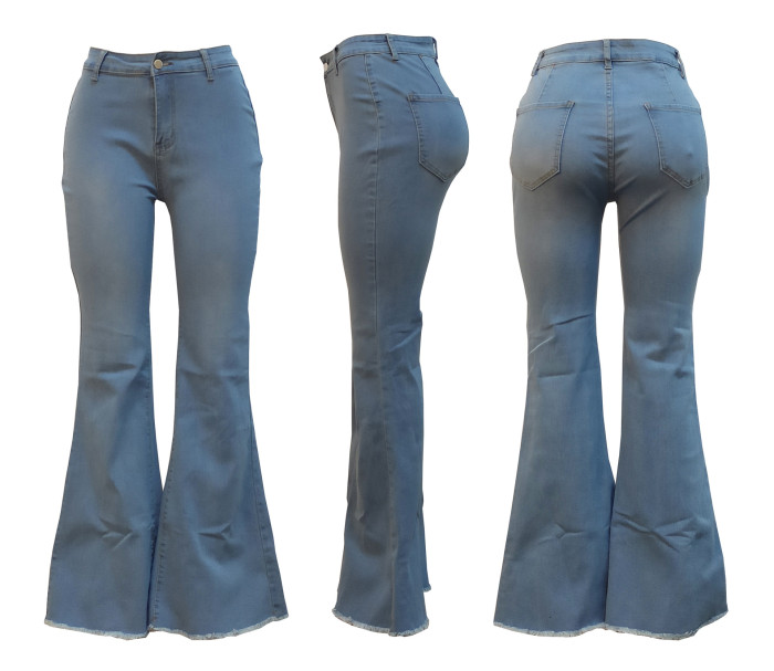 Women's Stretch Denim Flare Pants