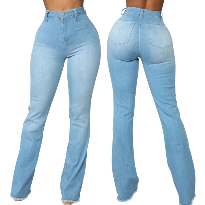 Women's Stretch Denim Flare Pants
