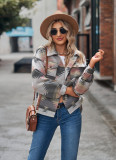 Turn Down Colorful Jacket Top