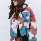 Turn Down Colorful Jacket Top
