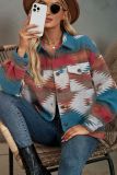 Turn Down Colorful Jacket Top