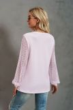 Hollow Sleeve Round Neck Long Sleeve Top