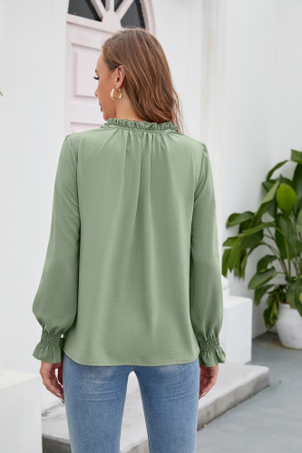 Solid Color Long Sleeve Women Top