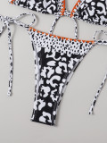 Patter Print String 2 Piece Swimsuit