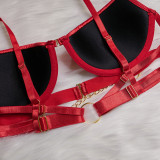 4 Piece Bra And Garter Sexy Lingerie Set