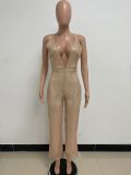 Deep V Neck Sequin Sexy Club Jumpsuit