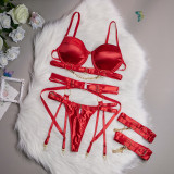 4 Piece Bra And Garter Sexy Lingerie Set