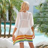 Hollow Out Bikini Cover Up Beach Dress