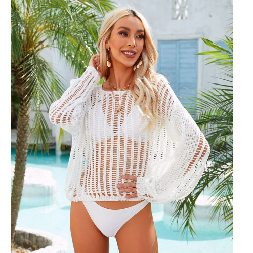 Knitted Hollow Out Sexy Cover Up Top