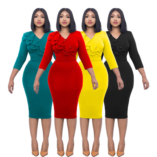 Lady Elegant Casual Pencil Dress