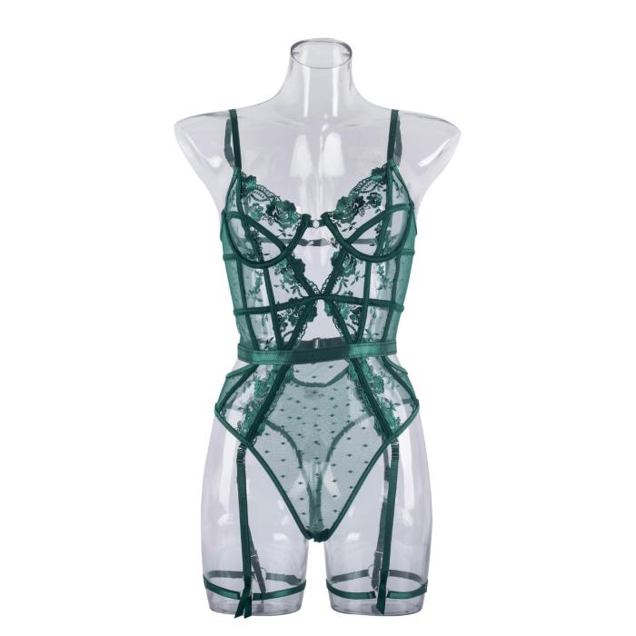 Lace Mesh See Through Sexy Teddy Bodysuit