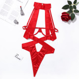 Hollow Out Sexy Erotic Bandage Teddy Lingerie