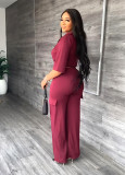 2 Piece Crop Top Flare Pant Women Suit