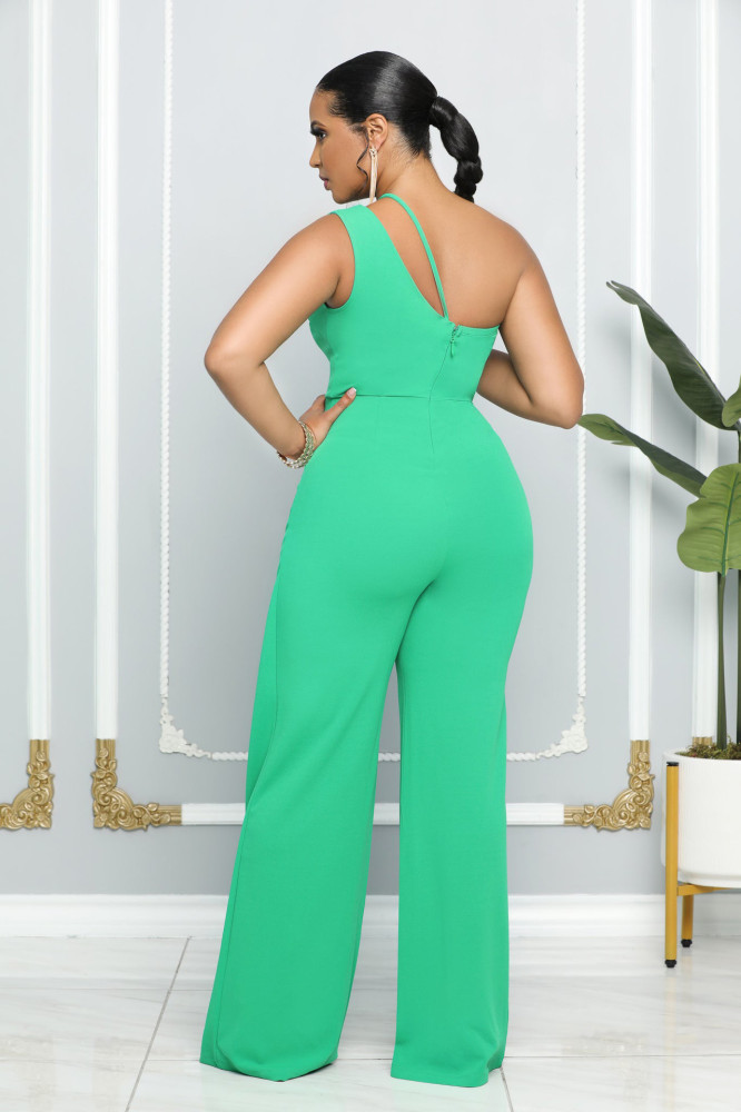 Cold Shoulder Sexy One Piece Flare Jumpsuit
