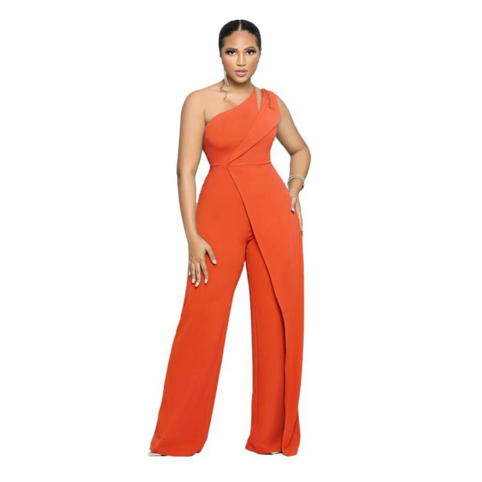 Cold Shoulder Sexy One Piece Flare Jumpsuit
