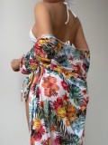 Floral Print High Waist Bathing Suit Beachwear