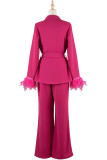 Ladies 2 Piece Wide Leg Pant Suit