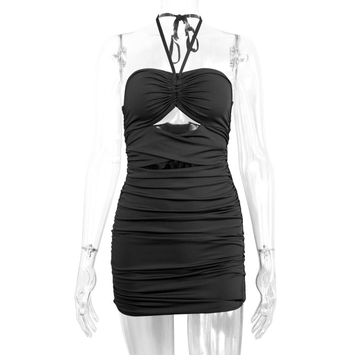 Sexy Ruched Stacked Bodycon Dress