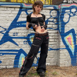 Streetwear Denim Flare Leg Jean Pant
