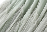High Waist Ruffle Gauze skirt