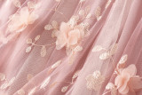 Flower Mesh Maxi Midi Skirt