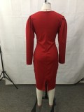 Elegant Casual Dress With Knot Belt