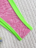 Color Block String Bikini Swimwear