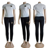 Short Sleeve T Shirt And Pant 2 Piece Set