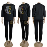 Print T Shirt 2 Piece Pant Set