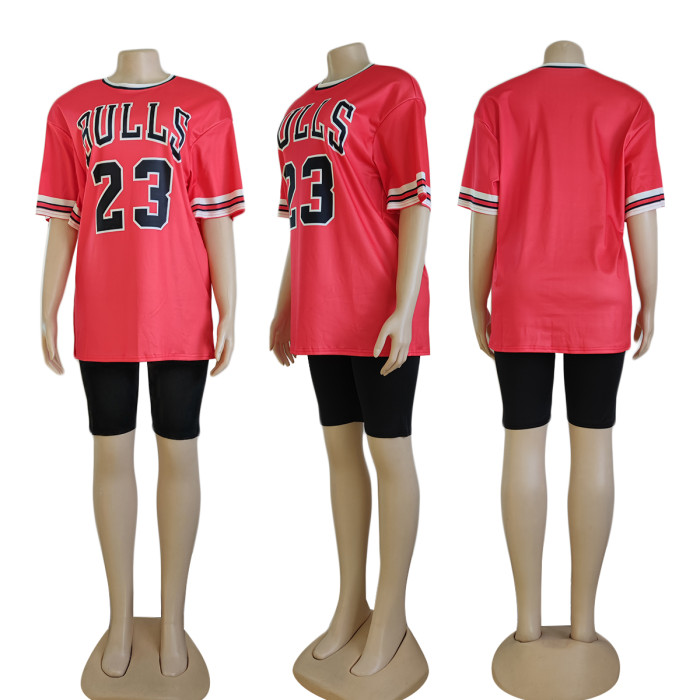 Bulls 23 Jersey Women's Loose Casual Basketball Suit