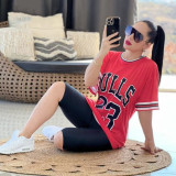Bulls 23 Jersey Women's Loose Casual Basketball Suit