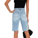 Knee Length Denim Shorts