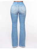 High Waist Flare pants Ripped women's jeans