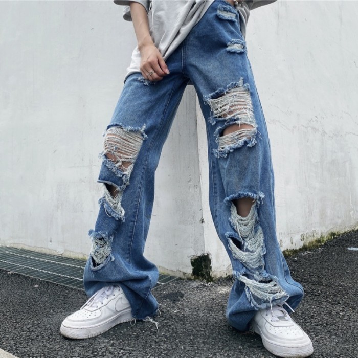 Ripped Destroy Denim Jeans