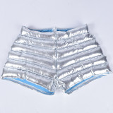 Mid Waist Bubble Shorts Pants