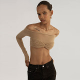 Flat Neck Perspective Chest Wrap Top
