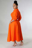 Loose Casual Pocket Shirt Long Dress