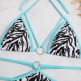 zebra Print String Bikini Set