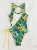 Lace Up Hollow Out Swimwear