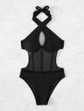 Halter Sleeveless One Piece Swimwear