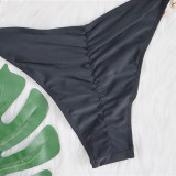 Swimsuit Crystal Diamond Solid Color Women Two Piece Bikini Beach Swimwear