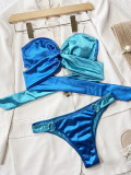 Women Contrast Sexy Bikini Two Piece
