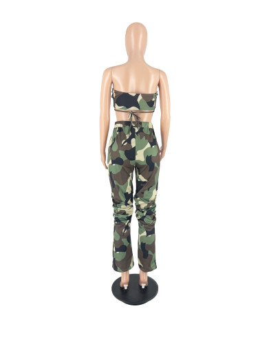 Tube Top And Cargo Pant Set