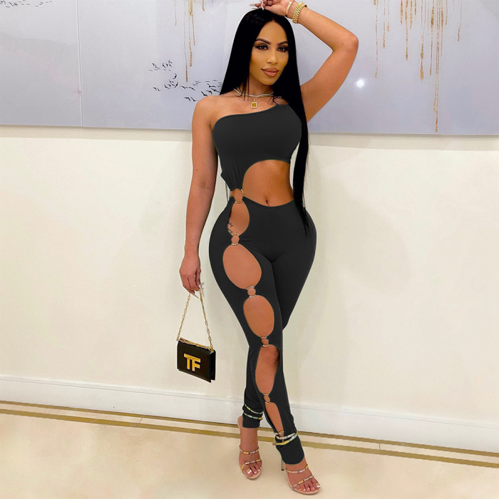 Hollow Cut Out Sexy Jumpsuit Clubwear