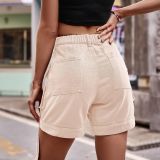 High Waist Women Cargo Shorts